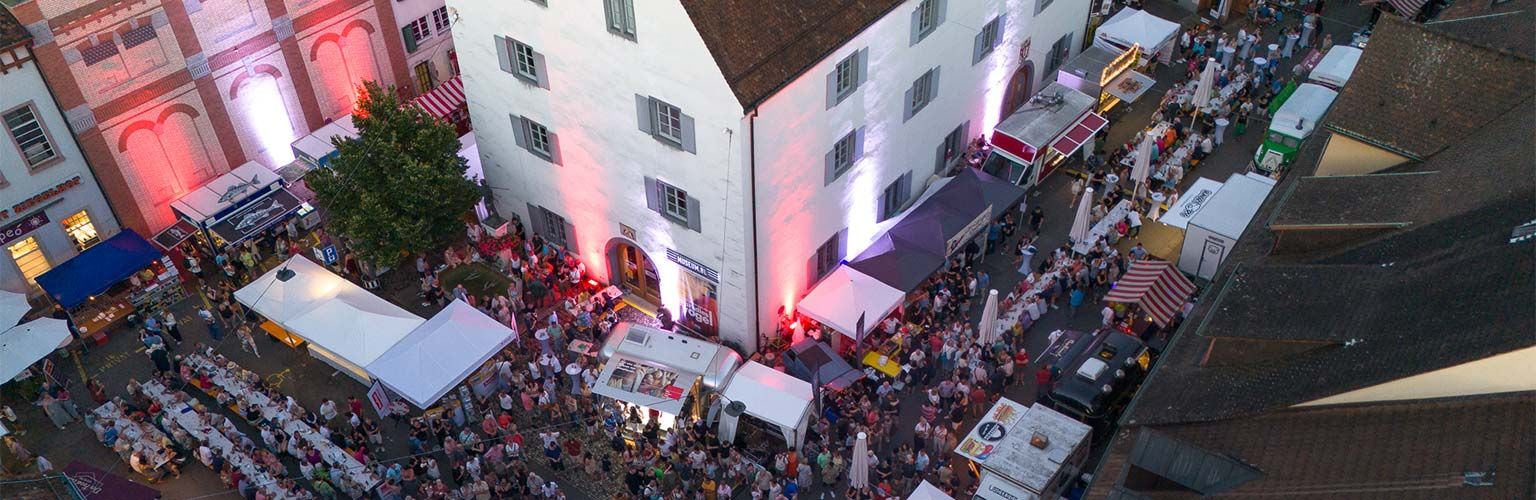 Der BLKB bei uns Event in Liestal im 2024. Fotografiert mit einer Drohne.